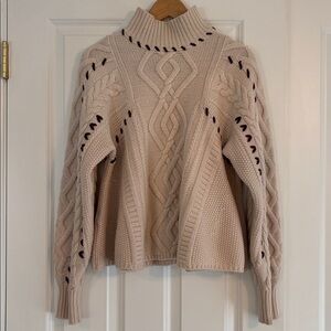 ba&sh Eba Cable Knit Wool Lady Pullover Sweater
